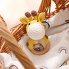 Handcrafted Wooden Crochet Animal Rattle for Babies