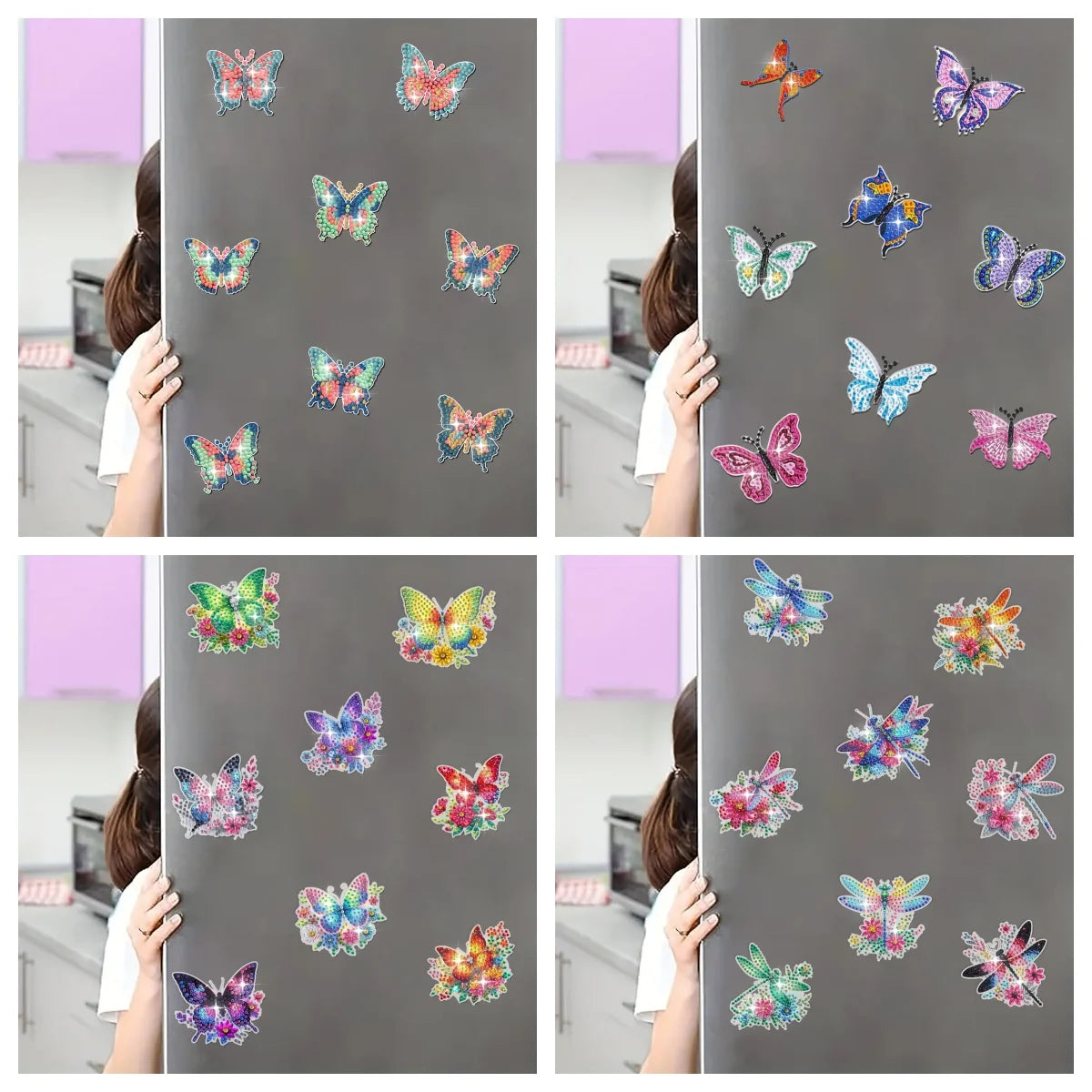 Butterfly Diamond Painting Magnets Kit – 8 Designs