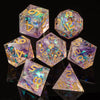 Handmade Resin Sharp Edge Dice Set for RPG Games