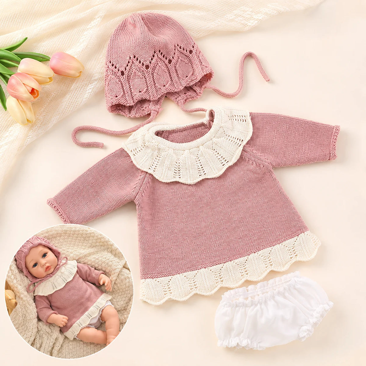 Adorable Outfit for 18-Inch Reborn Baby Dolls