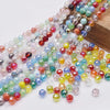 Faceted Round Crystal Glass Beads - 8mm Mixed Colors, 30-Pack