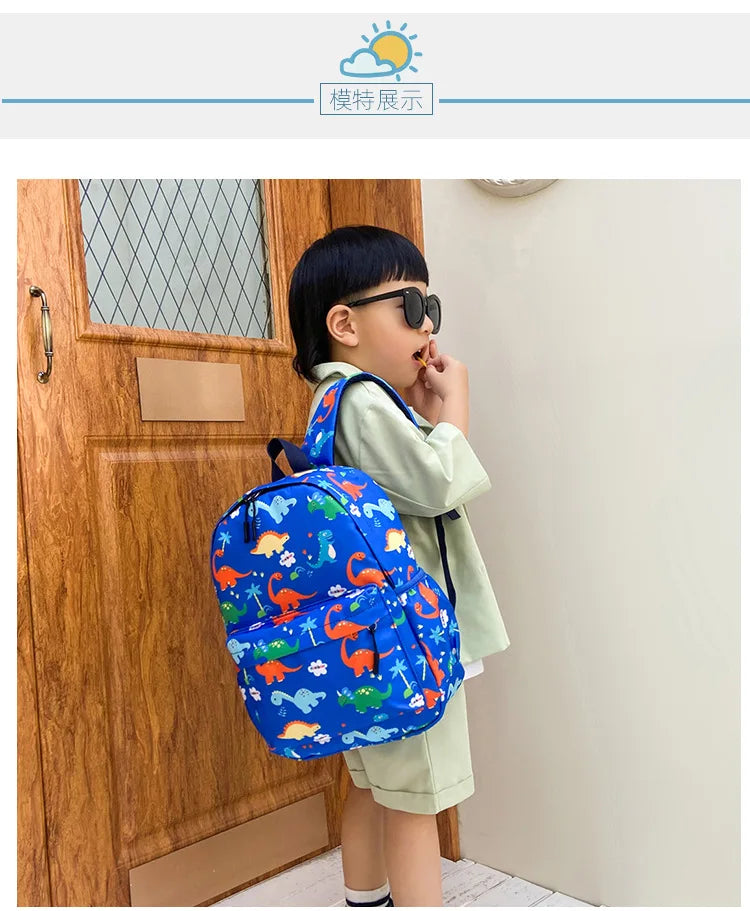 Dinosaur Print Kids Backpack for Kindergarten & School
