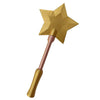 A gold-colored magic wand with a star head and a slender shaft, designed as a credit card holder.