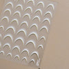A sheet of 5D Bronzing Gothic Nail Art stickers with a repeating pattern of curved shapes.