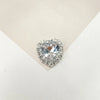 A heart-shaped flatback rhinestone embellishment for DIY crafts.