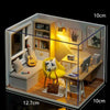 DIY Wooden Dollhouse Kit with Miniature Furniture – 3D Puzzle Craft Set