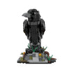 A black animal model built from LEGO bricks, featuring a detailed body and base.