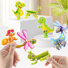 A set of 3D DIY cardboard puzzles featuring various animals, dinosaurs, insects, and vehicles.