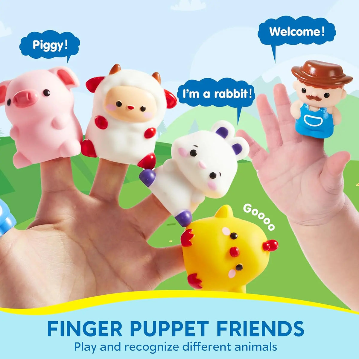 Counting & Sorting Farm Train with 9 Animal Figures