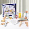 Wooden Pretend Play Makeup Set with Dressing Table & Makeup Bag