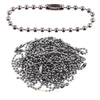 A string of silver-toned ball beads used for DIY jewelry and keychains.