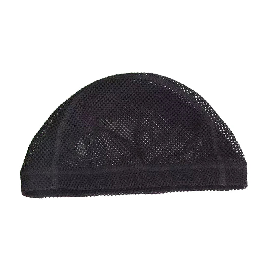 Black stretchable mesh wig cap for secure and comfortable styling