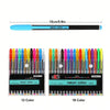A set of metallic glitter gel pens in various colors, including 12 and 18 colors.