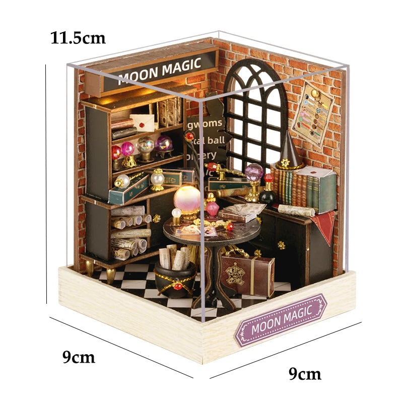 DIY Wooden Book Nook Kit — Miniature Dollhouse 3D Puzzle Bookend
