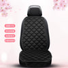 Black quilted car seat cushion set with a headrest and seat cushion, featuring anti-slip material.