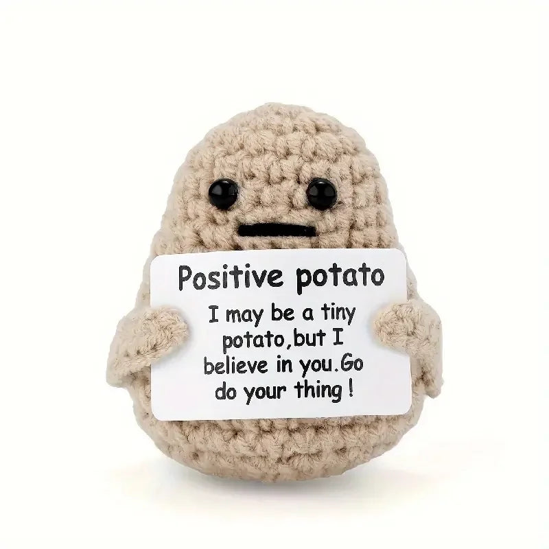 Handmade Crochet Emotional Support Poo Doll with Card