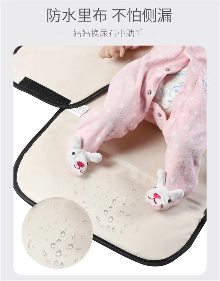 Portable Waterproof Baby Changing Pad with Storage Bag