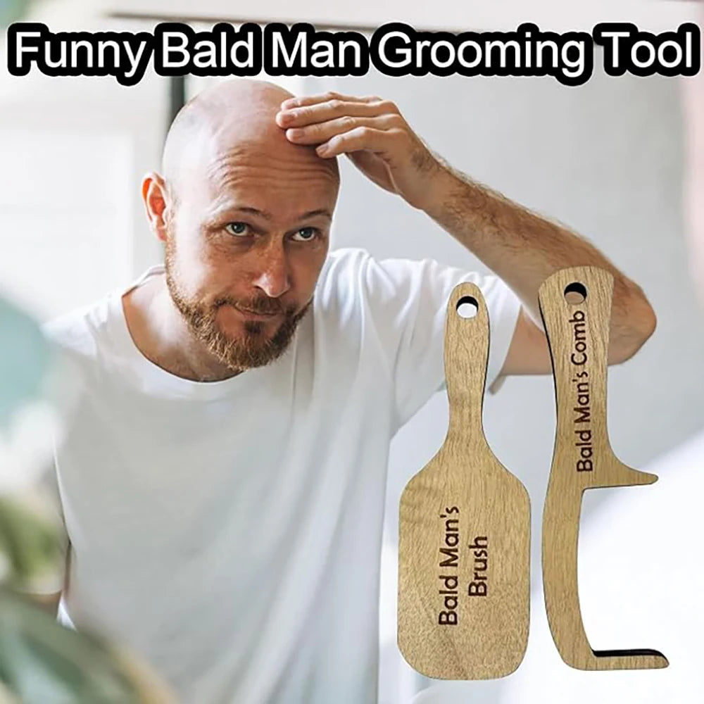 Wooden Head Polishing Brush for Smooth, Shiny Scalps