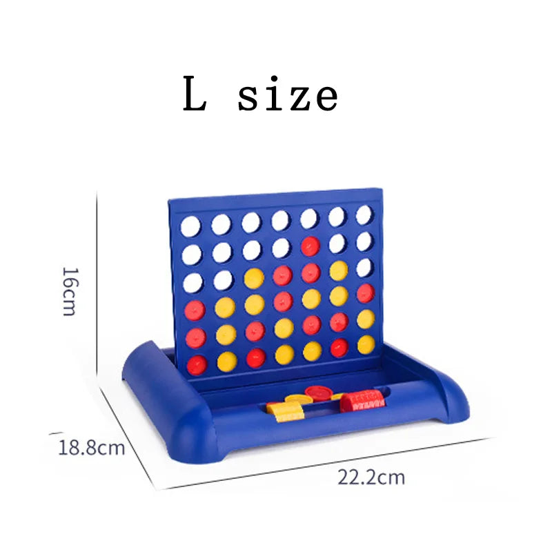 L size Foldable Connect 4 In A Line Board Game for Kids & Family with blue and red colored pieces