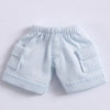 Shorts en jean tricotés bleu clair pour accessoires de poupée