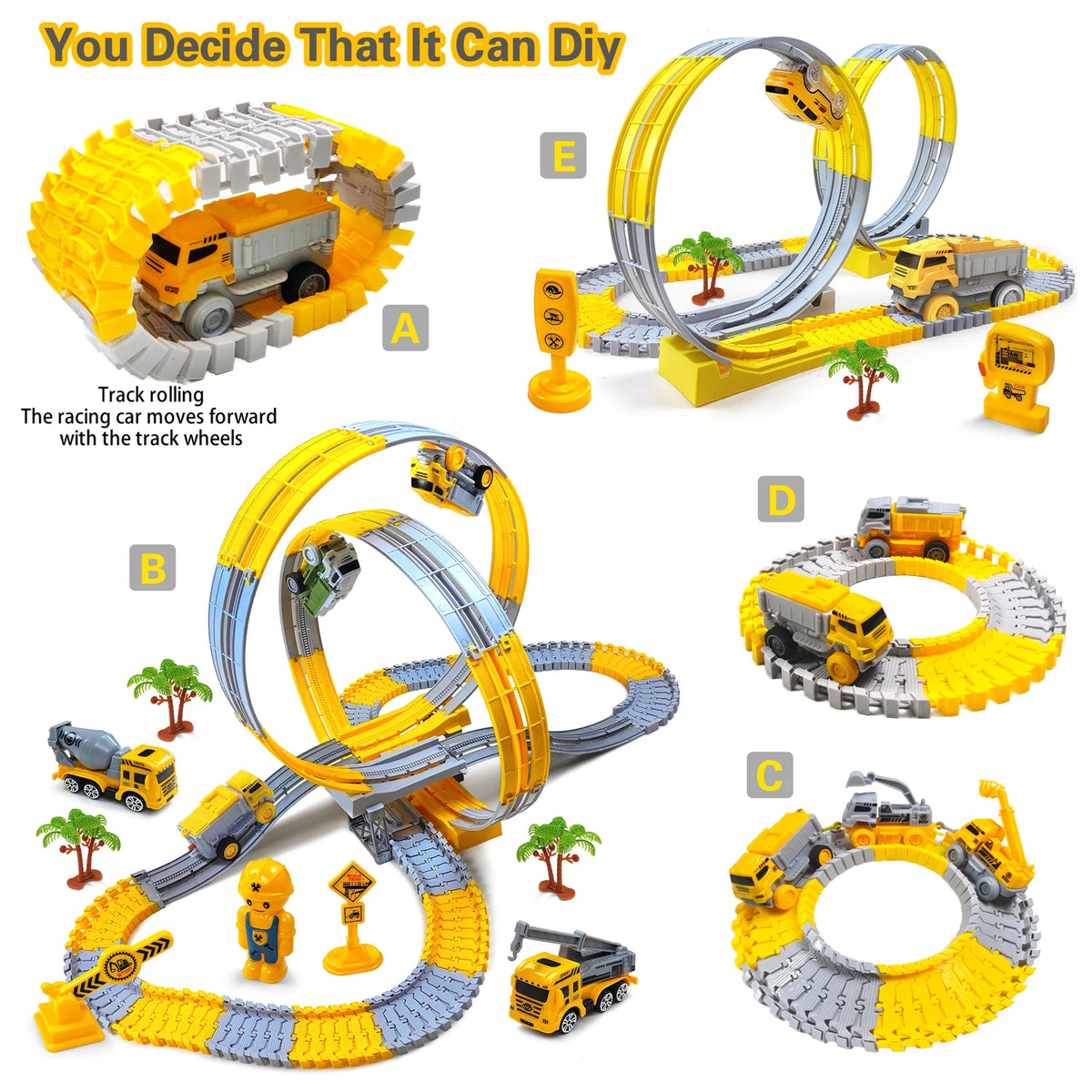 Bendable Track Race Car Set