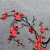 Plum Blossom Embroidered Applique Patch