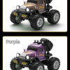 Braunes 1:64 RC-Offroad-LKW-Modell mit großen Reifen und silbernem Kühlergrill.