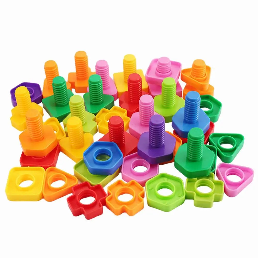 Screw-Together Building Blocks Set for Kids