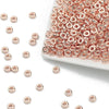 Rose Gold Plated Flat Round Spacer Beads for Jewelry Making