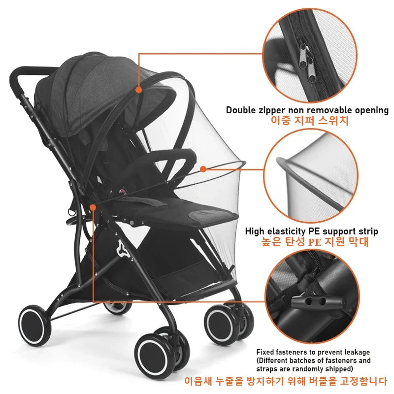 Universal Mosquito Net Cover for Baby Stroller and Crib