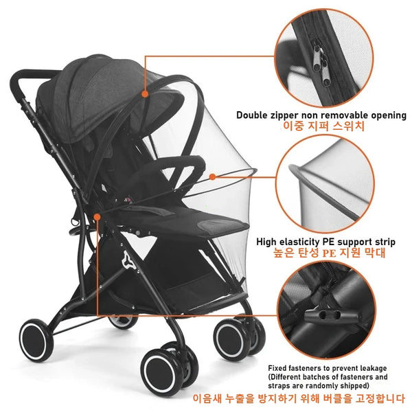 Universal Mosquito Net Cover for Baby Stroller and Crib