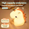 A cute white unicorn silicone LED night light illuminating a soft glow.