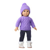 3-Piece Knit Doll Outfit: Sweater, Hat & Pants