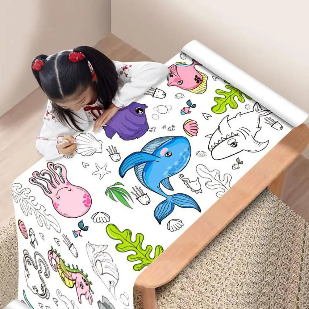 Kids' Creative Drawing Scroll with Fun Themes