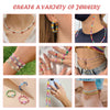 A collection of colorful glass seed beads in various colors and sizes for jewelry making projects.