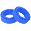 Two blue silicone rubber tire inserts for RC crawlers