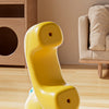 A yellow musical crawling turtle toy is shown with a phone attachment, designed for parent-child interaction.