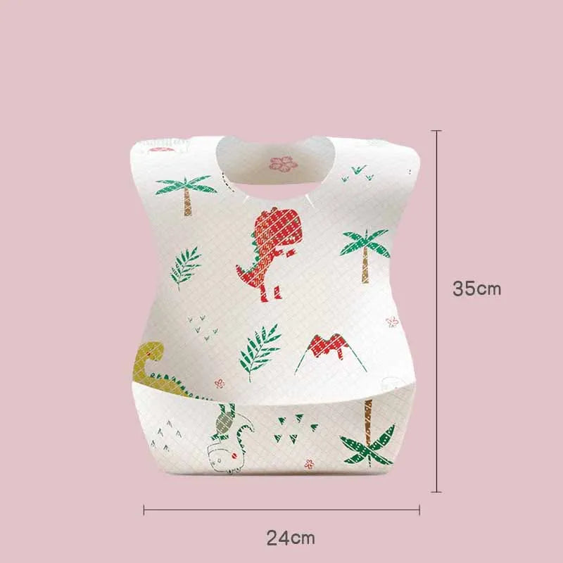Disposable Baby Bibs (10-Pack) – Soft, Leakproof & Hygienic for Mess-Free Mealtimes