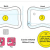 Inflatable Tummy Time Water Play Mat with Floating Fish