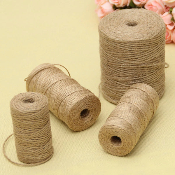 Rollos de cordel de yute natural para manualidades, envolver regalos y proyectos de bricolaje
