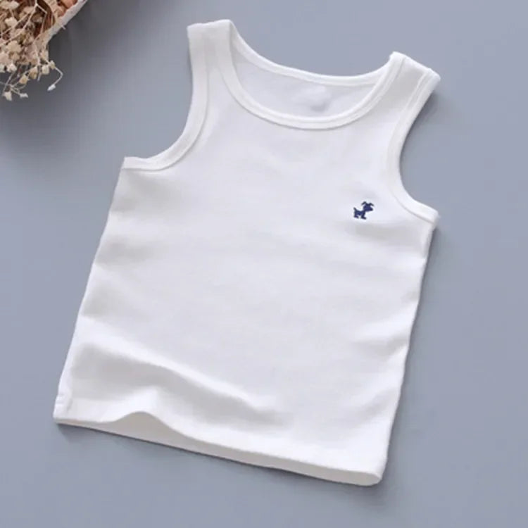 White kids mermaid unicorn one-piece swimsuit displayed on a gray background.