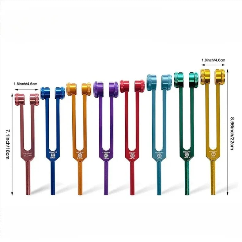 Aluminum Alloy Tuning Fork Set for Chakra Meditation and Sound Healing