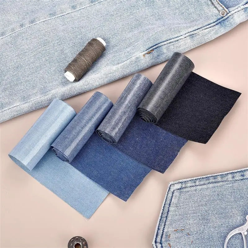 Denim Iron-On Repair Patches (8x51cm)