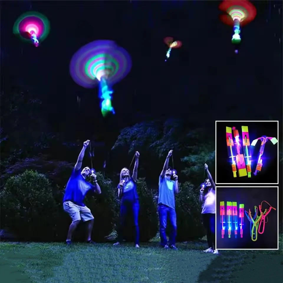 Glowing Dragonfly Slingshot Toy with LED Arrows