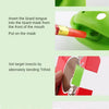 Instructions for a card game involving a lizard mask, tongue, and target insects.