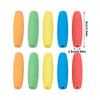 A set of ten foam grip sleeves for tools and utensils in various colors including orange, green, yellow, and blue.