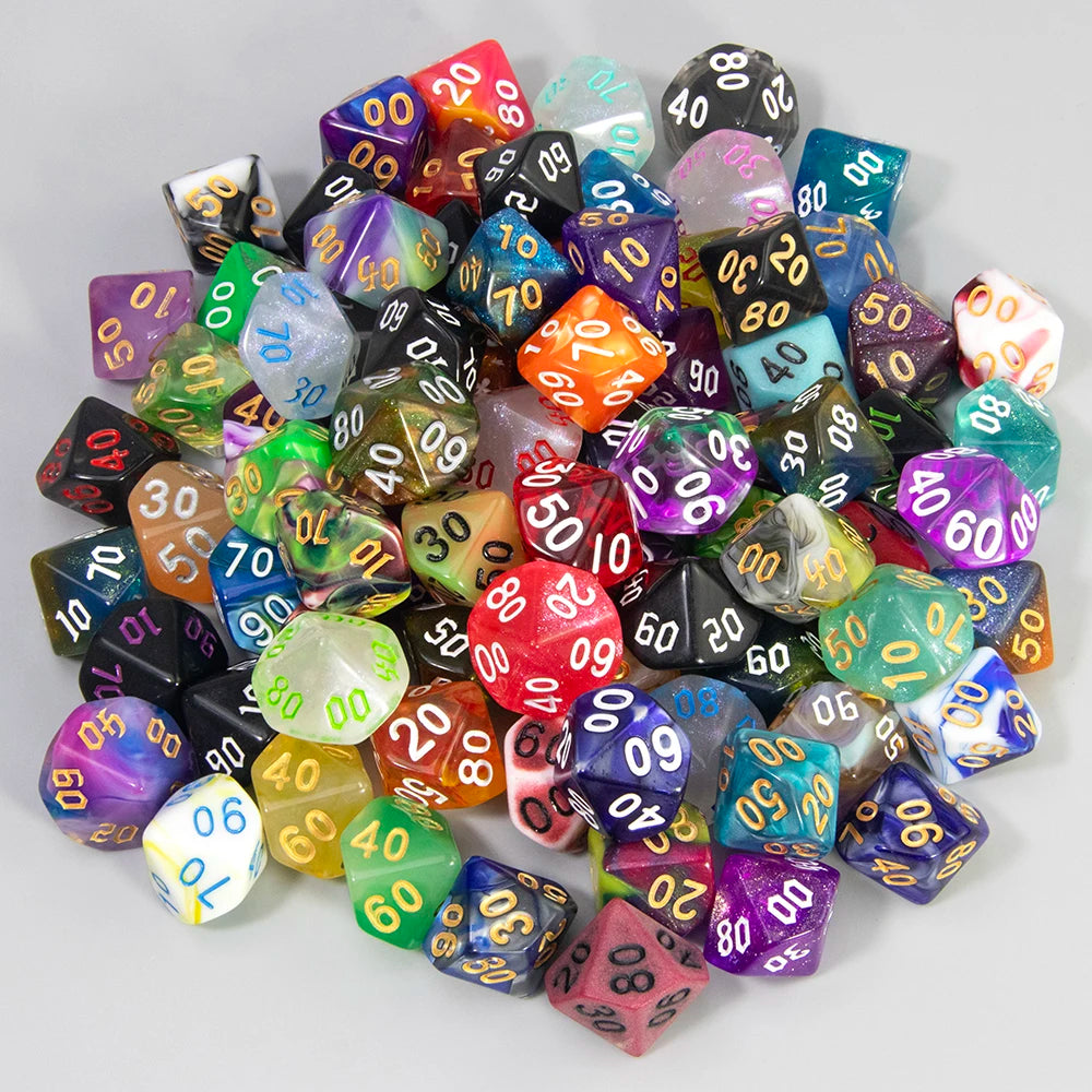 Polyhedral Resin Dice Set (10-Piece) for D&D and RPG
