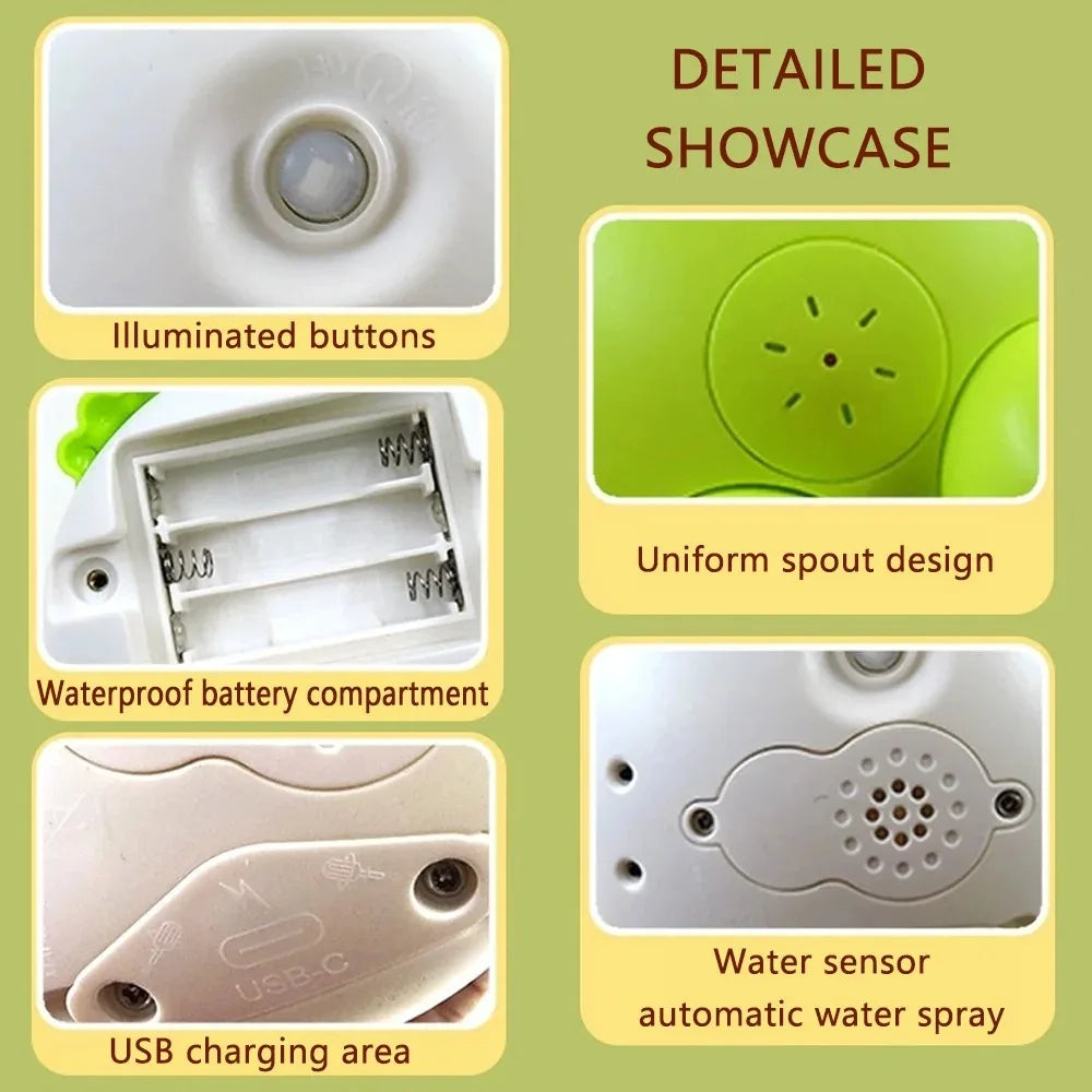 Automatic Spraying Bath Toys - Smart Sensor Whale & Frog Water Play for Kids