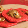 Golden Miniature Turtle Figurine for Prosperity and Good Fortune