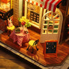 DIY Miniature Wooden Dollhouse Kit with LED Lights and Furniture